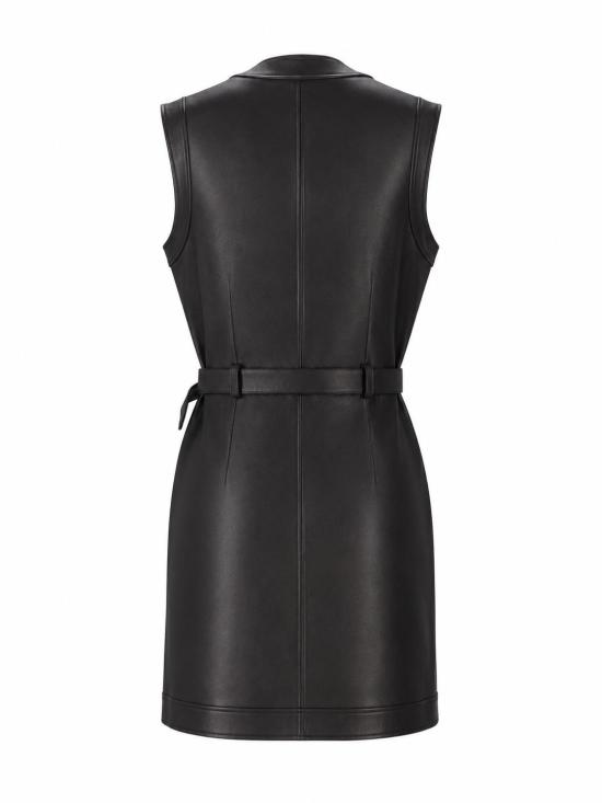 26FW 라 로즈 미디 원피스 1395LEATHERDRESS BK NERO - LA ROSE