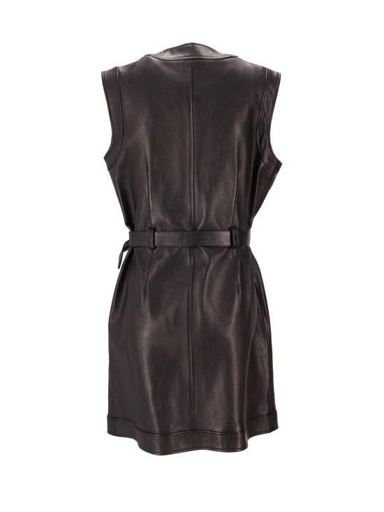 25FW 라 로즈 미디 원피스 1395LEATHERDRESS BK NERO - LA ROSE