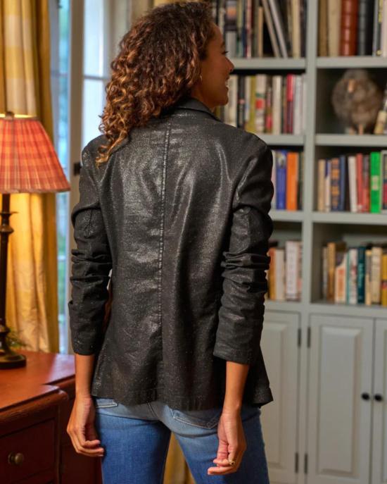  프랭크 앤 에일린 수트 자켓 프랭크 & 아일린 더블린 테일러드 블레이저 골드 글리터 - FRANK & EILEEN