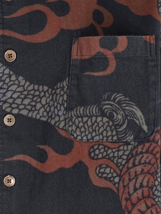 25FW 아워레가시 셔츠 M4252ABBROWN ABSTRACT SNAKE PRINT Black - OUR LEGACY