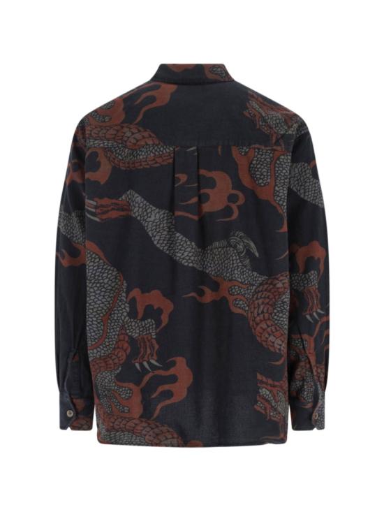 25FW 아워레가시 셔츠 M4252ABBROWN ABSTRACT SNAKE PRINT Black - OUR LEGACY