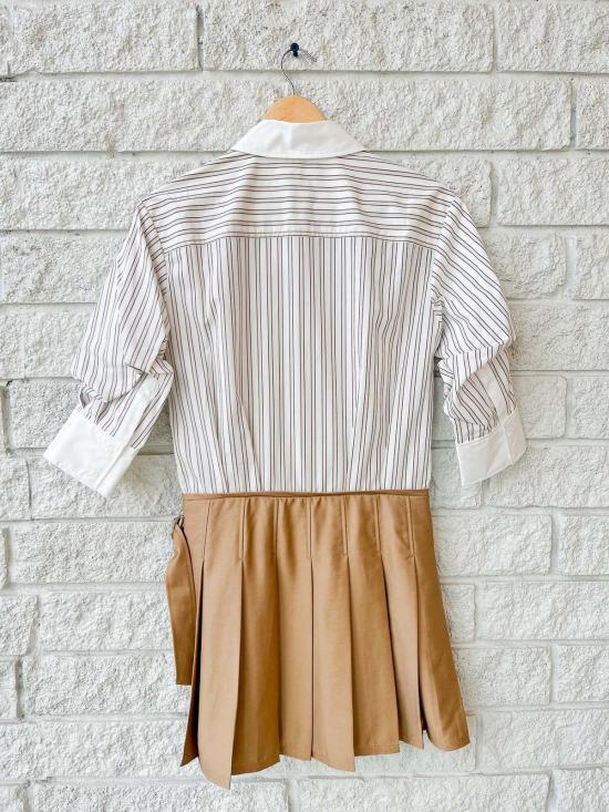  조나단 심카이 숏 원피스 프랭키 미니 콤보 셔츠 드레스 수국 블루 스트라이프 멀티 - JONATHAN SIMKHAI