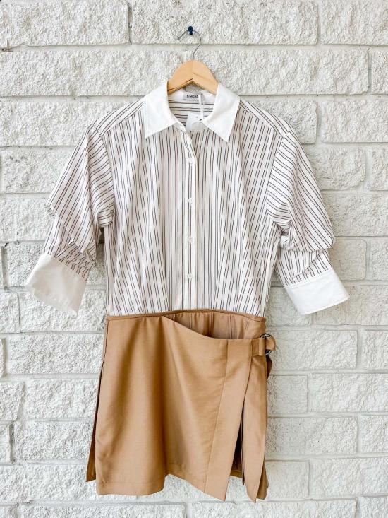  조나단 심카이 숏 원피스 프랭키 미니 콤보 셔츠 드레스 수국 블루 스트라이프 멀티