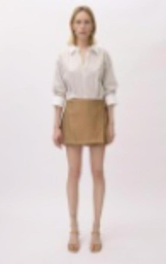  조나단 심카이 숏 원피스 프랭키 미니 콤보 셔츠 드레스 수국 블루 스트라이프 멀티 - JONATHAN SIMKHAI