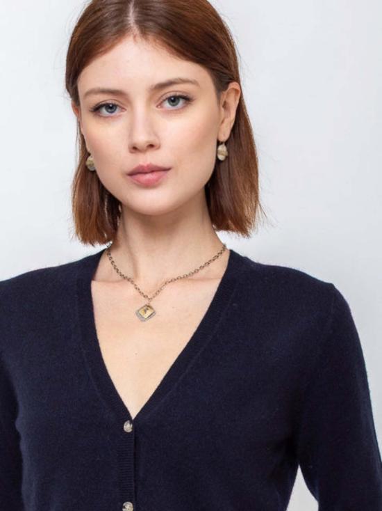  다나 켈린 목걸이/팬던트 골드 앤 실버 목걸이, 골드 비즈 목걸이 - DANA KELLIN