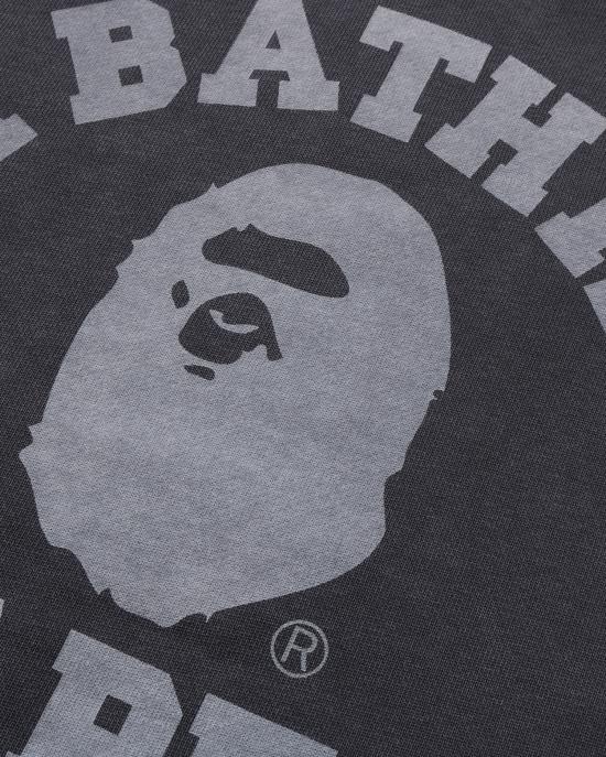  베이프 가먼트 다이 콜리지 풀오버 후드 001PPL801304MCHA CHARCOAL DOM - BAPE