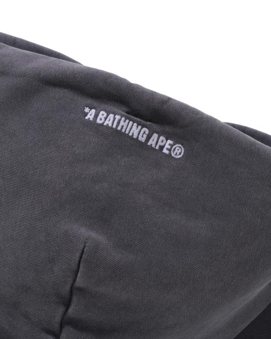  베이프 가먼트 다이 콜리지 풀오버 후드 001PPL801304MCHA CHARCOAL DOM - BAPE