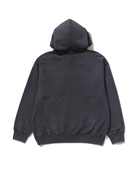  베이프 가먼트 다이 콜리지 풀오버 후드 001PPL801304MCHA CHARCOAL DOM - BAPE