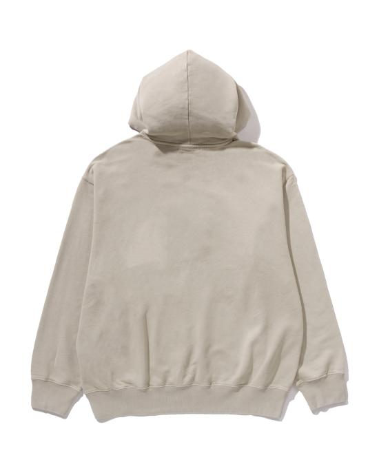 베이프 가먼트 다이 콜리지 풀오버 후드 001PPL801304MBEI BEIGE DOM - BAPE