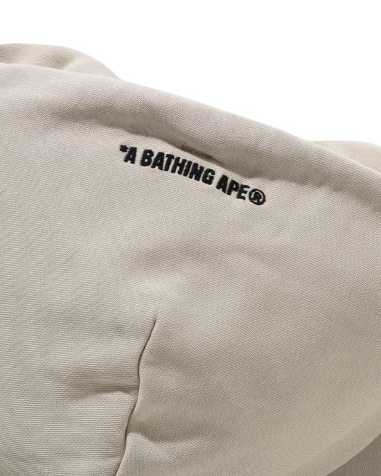  베이프 가먼트 다이 콜리지 풀오버 후드 001PPL801304MBEI BEIGE DOM - BAPE