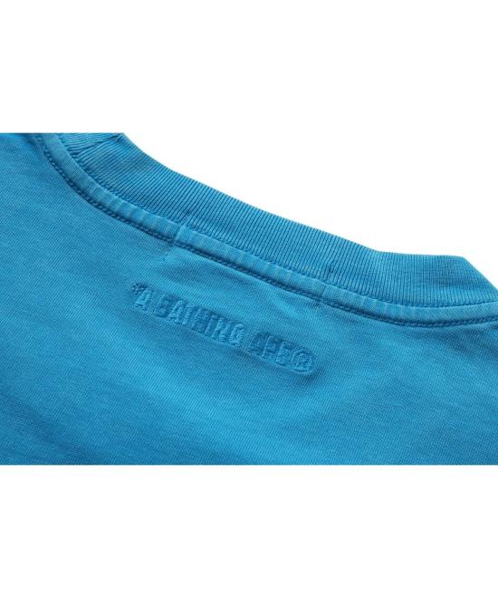  베이프 반팔 티셔츠 001CSL301302MBLU BLUE DOM - BAPE