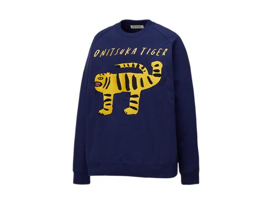  오니츠카타이거 긴팔 티셔츠 2183A996 401 LIGHT NAVY DOM