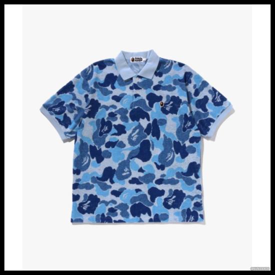  베이프 폴로 티셔츠 001POL301002MBLU BLUE DOM