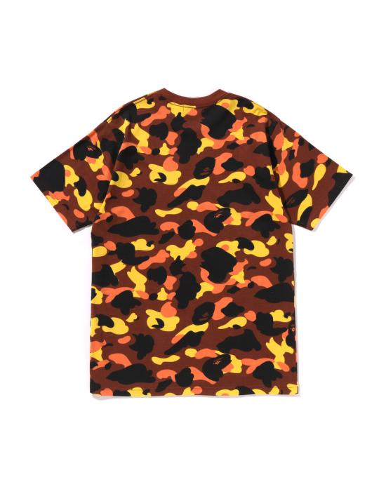  베이프 반팔 티셔츠 001CSL801008MORG ORANGE DOM - BAPE