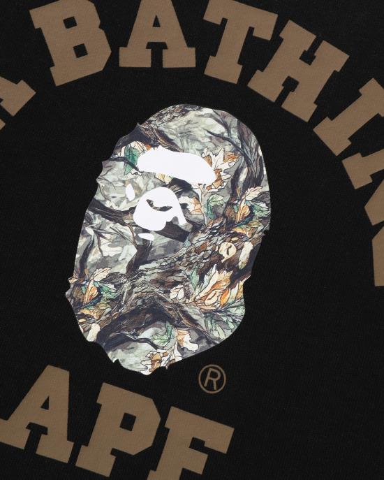  베이프 긴팔 티셔츠 001SWL801301MBLK BLACK DOM - BAPE