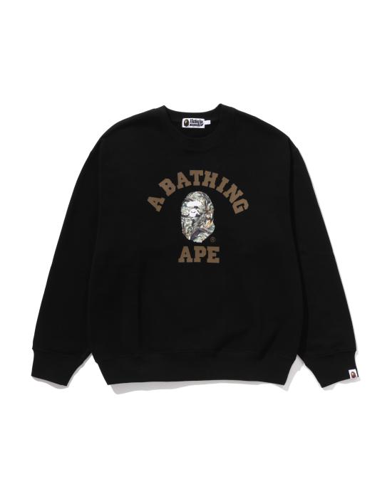  베이프 긴팔 티셔츠 001SWL801301MBLK BLACK DOM