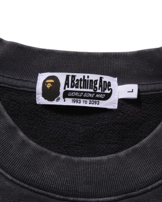  베이프 긴팔 티셔츠 001SWL801308MCHA CHARCOAL DOM - BAPE