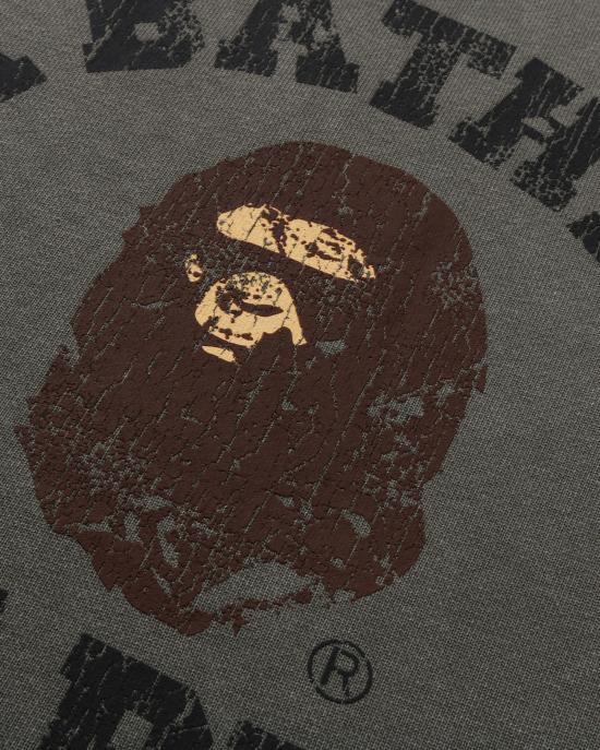  베이프 긴팔 티셔츠 001SWL801308MOLD OLIVEDRAB DOM - BAPE