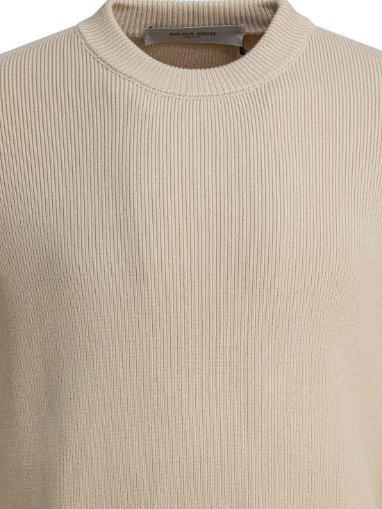 26SS 골든구스 Golden 레터링 밀리터리 크루넥 스웨터 GMP00841P00197255550 Beige - GOLDEN GOOSE