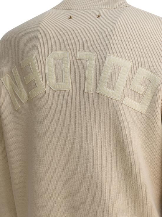 26SS 골든구스 Golden 레터링 밀리터리 크루넥 스웨터 GMP00841P00197255550 Beige - GOLDEN GOOSE
