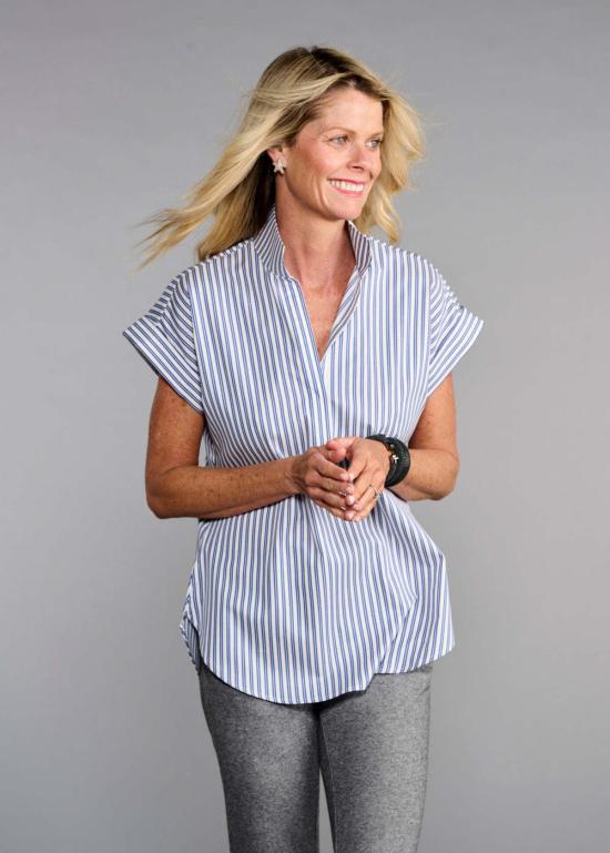  Claridge and KIng 셔츠 클라리지 앤 킹 캡 슬리브 리그 셔츠