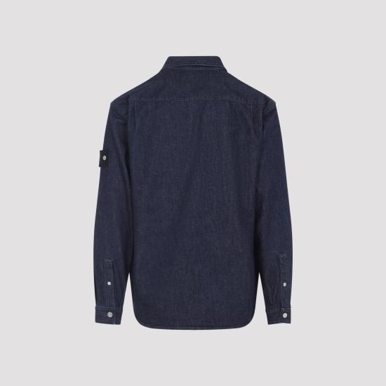 25FW 스톤 아일랜드 긴팔 셔츠 K2S151100008S00J7VJ201 BLUE RINSE DOM - STONE ISLAND