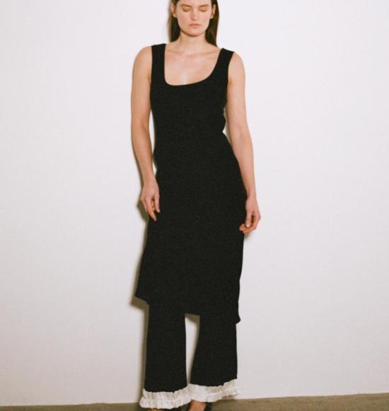  하이 스트레이트 팬츠 레오 팬츠