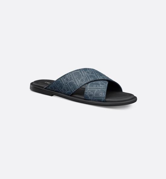  디올 뮬/슬리퍼 3SA176ZPA 578 NAVY BLUE DOM