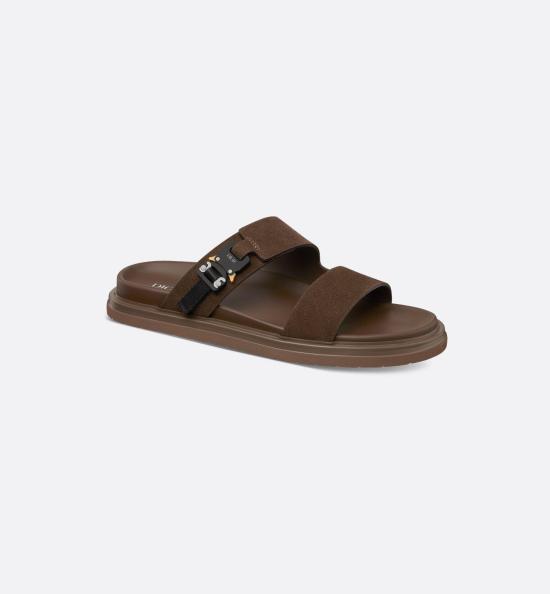  디올 뮬/슬리퍼 3SA121ZSI730 DEEP BROWN DOM