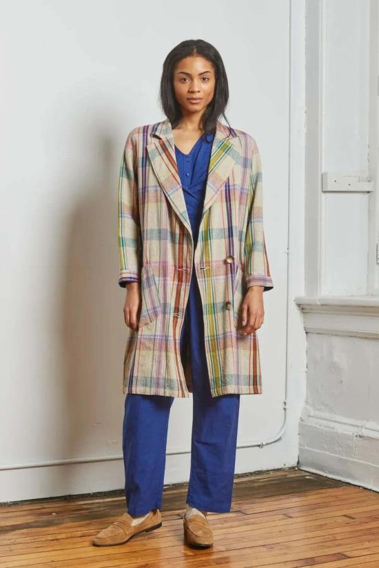  RUJUTA SHETH 트렌치 코트 루주타 셰스 바니 트렌치 쿨피 첵스 트렌치 - OTHER BRANDS