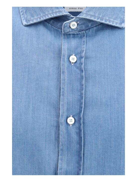 26SS 브루넬로 쿠치넬리 긴팔 셔츠 MR6830627 C001 BLUE - BRUNELLO CUCINELLI