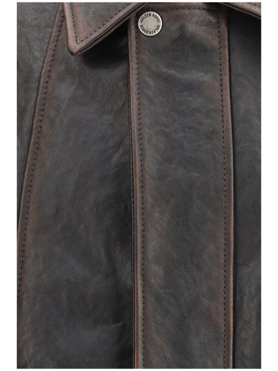 26SS 골든구스 가죽 자켓 GMP02531P002301 40249 BROWN - GOLDEN GOOSE