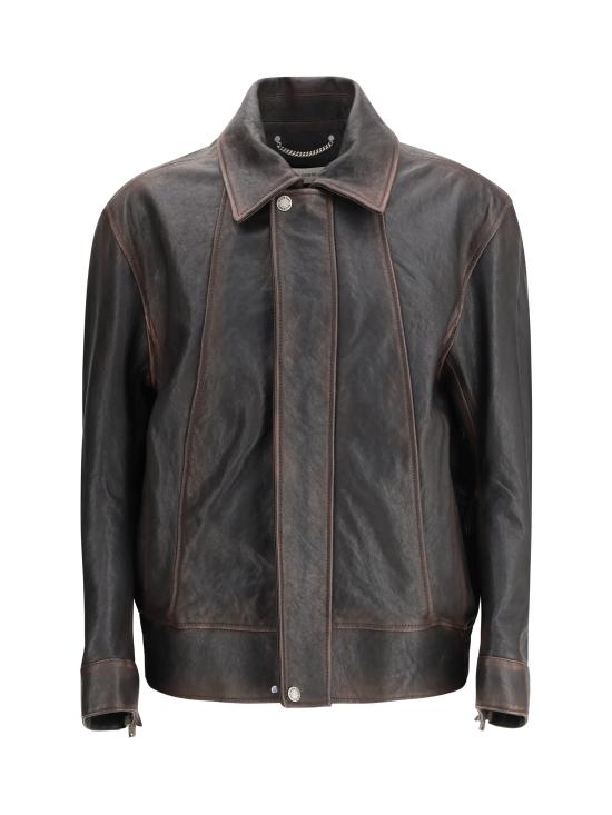 26SS 골든구스 가죽 자켓 GMP02531P002301 40249 BROWN