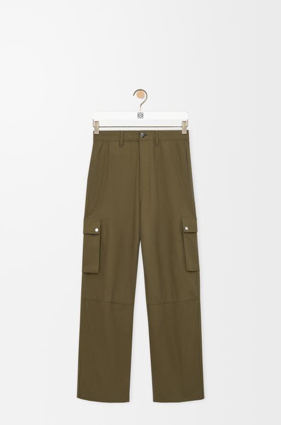 25FW 로에베 스트레이트 팬츠 H526Y04WI64160 KHAKI GREEN DOM