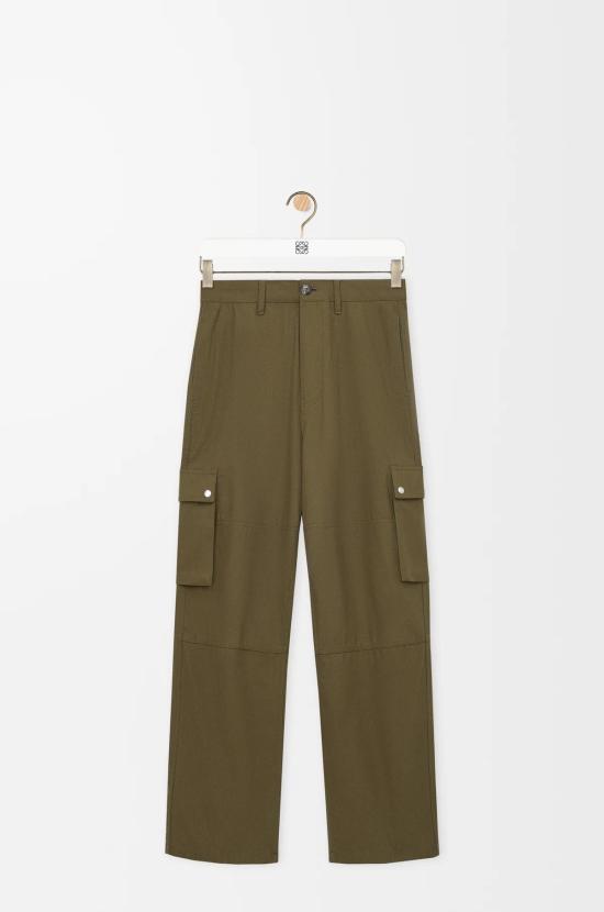 25FW 로에베 스트레이트 팬츠 H526Y04WI64160 KHAKI GREEN DOM
