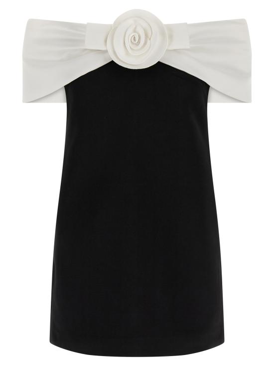 26SS 셀프 포트레이트 숏 원피스 RS26180SBBLACK White Black