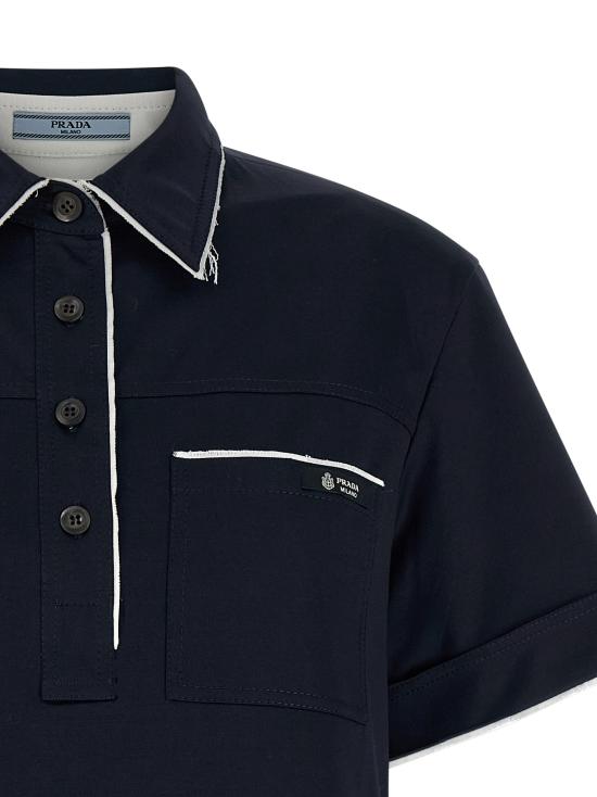 26SS 프라다 폴로 티셔츠 P963NSOOO173LF0008 Blue - PRADA