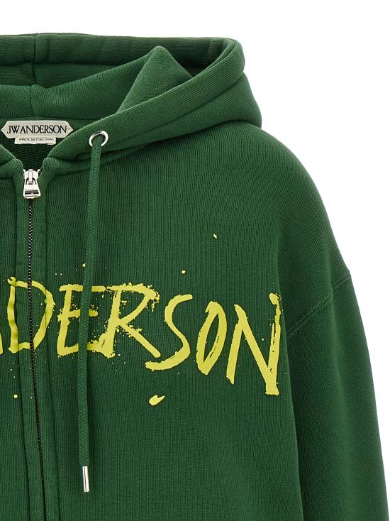 26SS JW앤더슨 긴팔 티셔츠 JW0273PG1901500 Green - JW ANDERSON