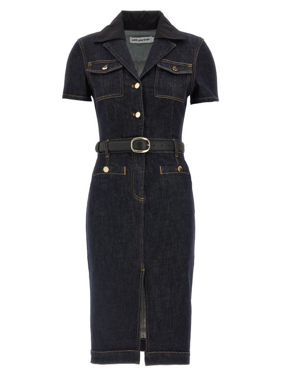 26SS 셀프 포트레이트 미디 원피스 RS26822MBLBLUE Blue