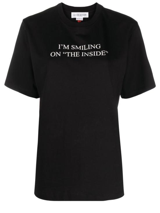 26SS 빅토리아 베컴 반팔 티셔츠 1323JTS004932A BLACK - VICTORIA BECKHAM