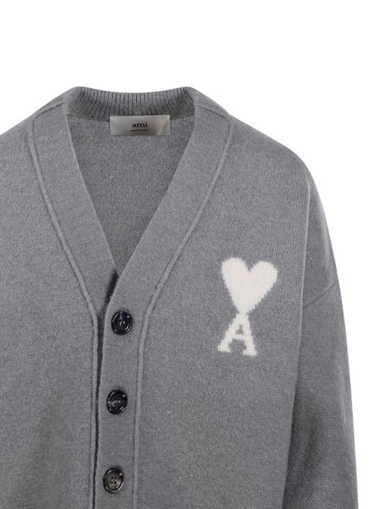 25FW 아미 스웨터 UKC365KN0135 058 GREY OFF WHITE - AMI