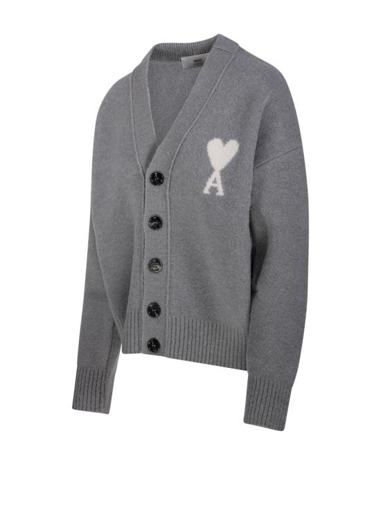 25FW 아미 스웨터 UKC365KN0135 058 GREY OFF WHITE - AMI