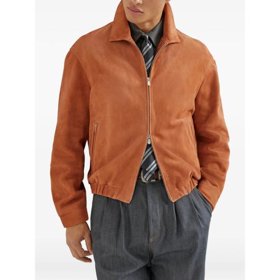 26SS 브루넬로 쿠치넬리 컨트리 스웨이드 블루종 MPCAO2071 CSC21 ORANGE - BRUNELLO CUCINELLI