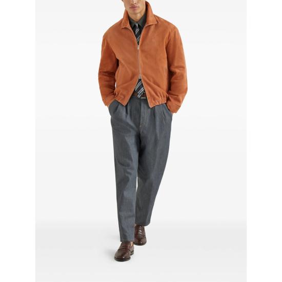 26SS 브루넬로 쿠치넬리 컨트리 스웨이드 블루종 MPCAO2071 CSC21 ORANGE - BRUNELLO CUCINELLI