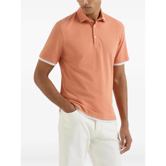 26SS 브루넬로 쿠치넬리 폴로 티셔츠 ME8543966 CBG36 ORANGE - BRUNELLO CUCINELLI