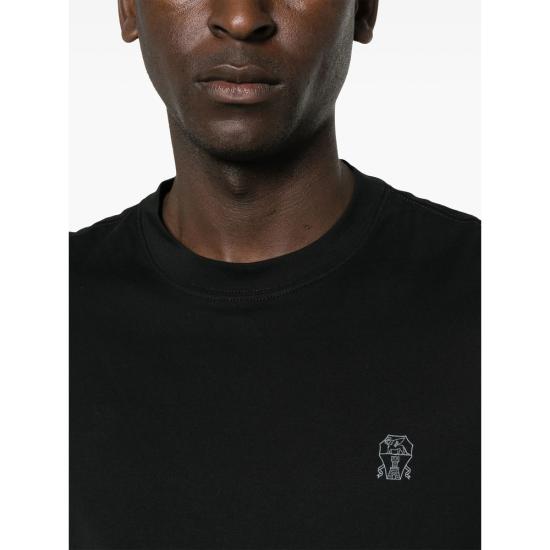 26SS 브루넬로 쿠치넬리 반팔 티셔츠 M0B138440 CSQ44 BLACK - BRUNELLO CUCINELLI