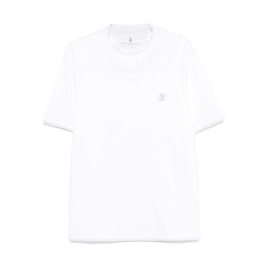 26SS 브루넬로 쿠치넬리 반팔 티셔츠 M0B137451G CW787 WHITE