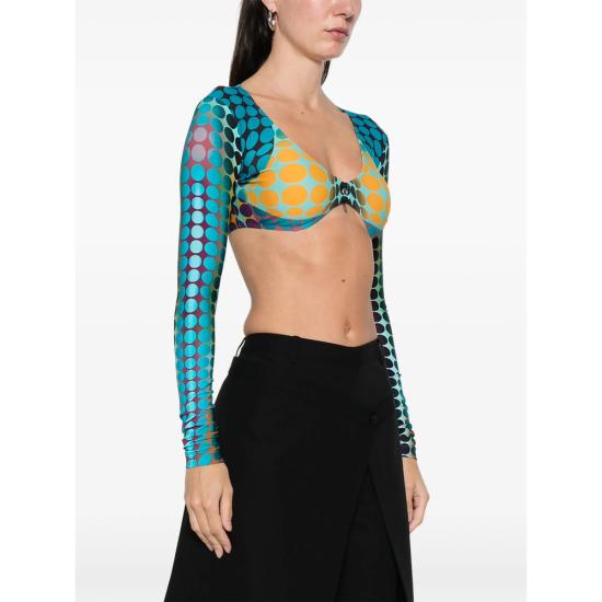 26SS 장 폴 고티에 긴팔 티셔츠 TO444 J042P 50271 BLUE PURPLE - JEAN PAUL GAULTIER