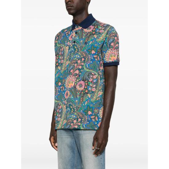 26SS 에트로 폴로 티셔츠 AKF83 MRMD0004 X0885 BLUE - ETRO