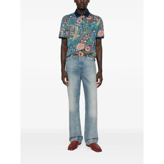 26SS 에트로 폴로 티셔츠 AKF83 MRMD0004 X0885 BLUE - ETRO